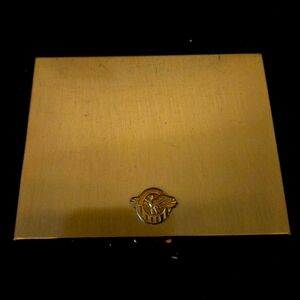 Vintage Ruptured duck honorable discharge brass cigarette case